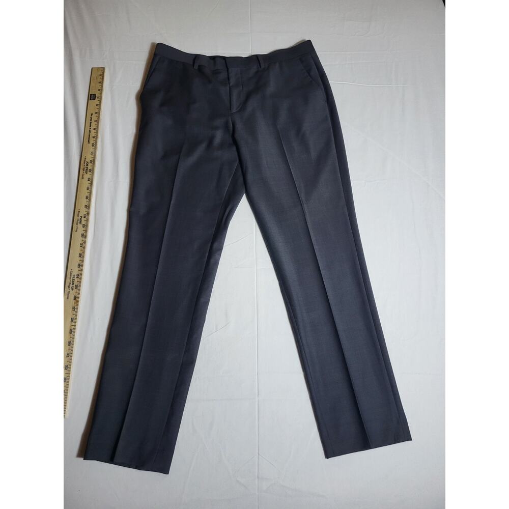 Express Performance Slim Dress Pants 34x32 Gray Stretch Wrinkle